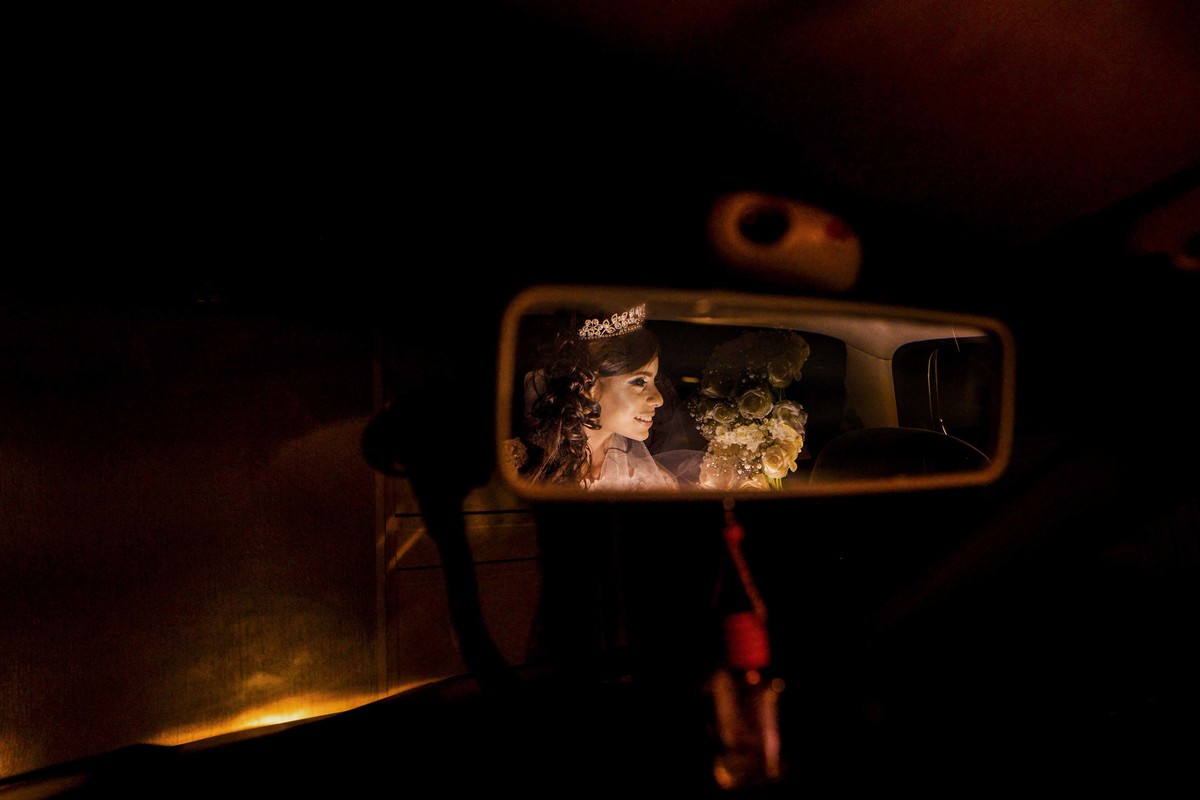 Chegada da noiva no carro em fortaleza