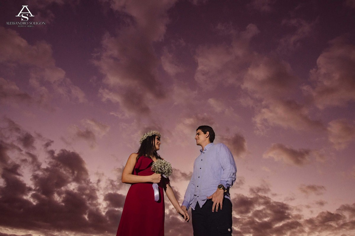 Ensaio fotografico no por do sol