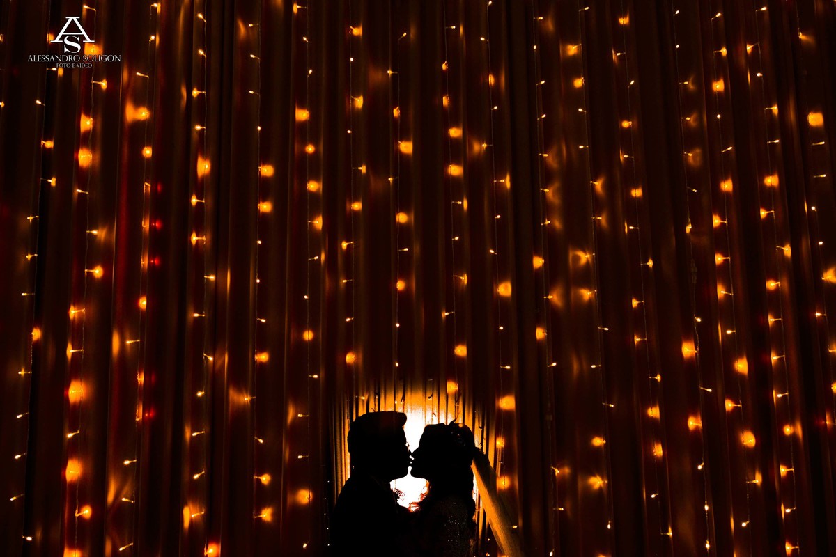 Os noivos na decoração