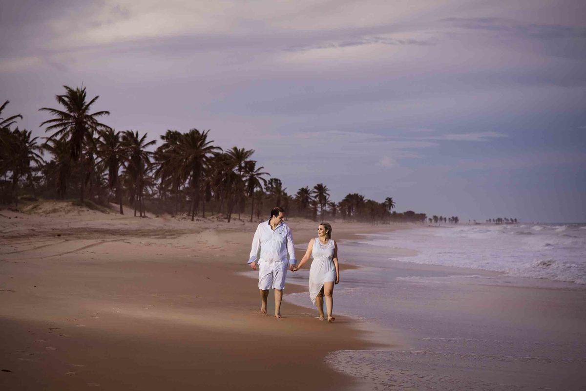 Noivos na praia