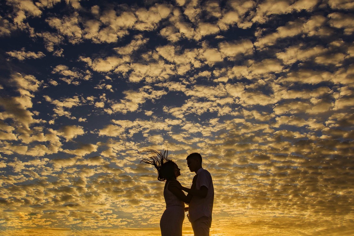 Ensaio noivos no por do sol