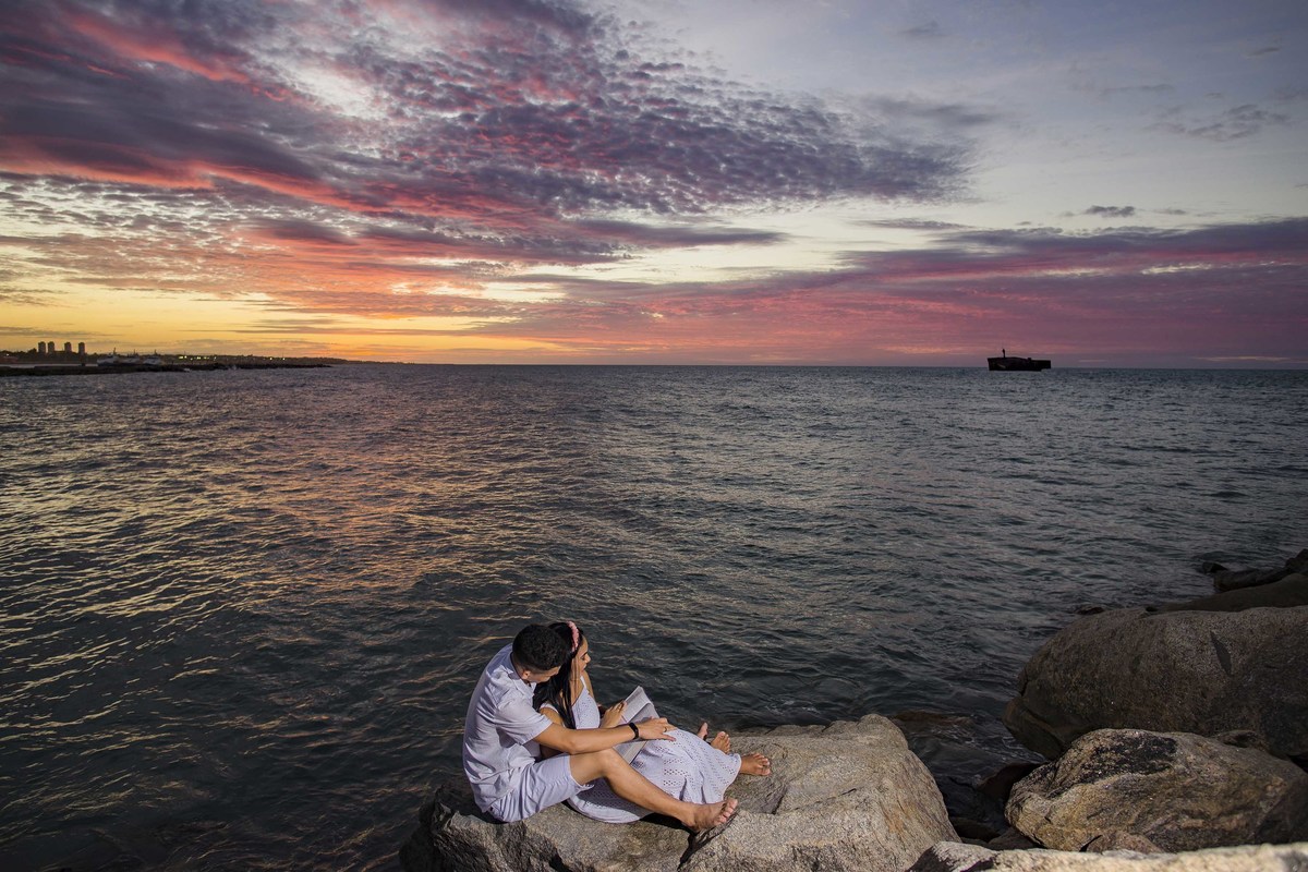 Fotografia de casamento na praia em fortaleza