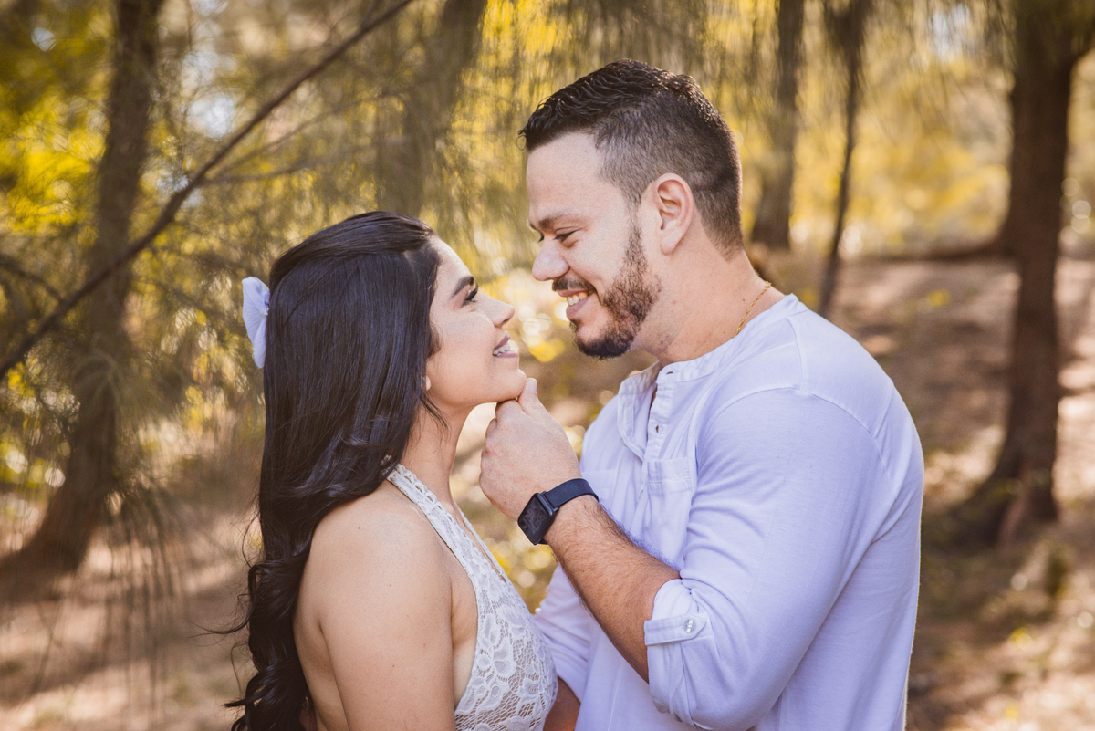 Ensaio noivos no campo