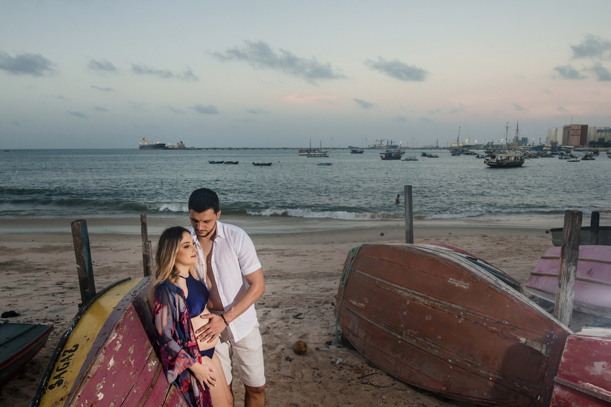 Ensaio gestante na praia