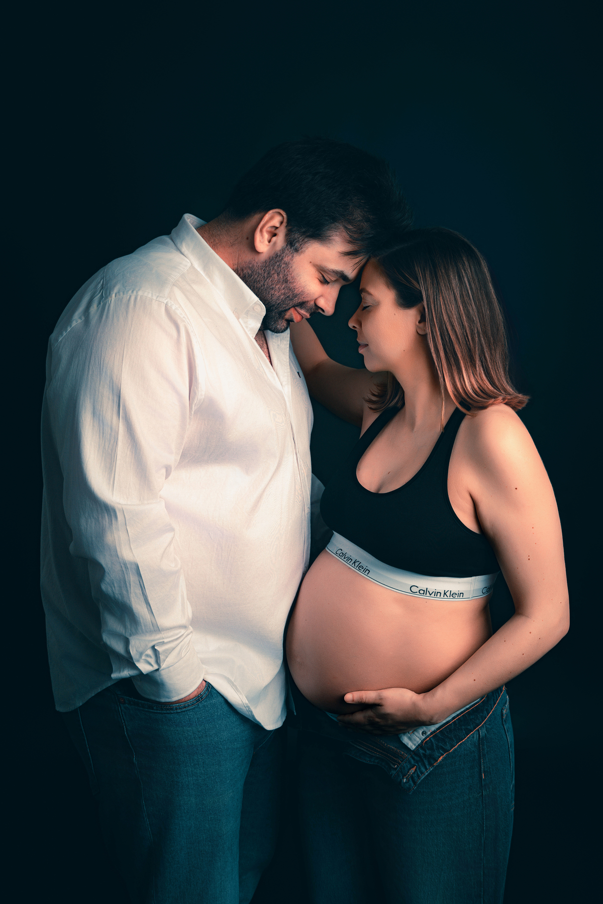 pais em sessão de grávida em vila do conde 