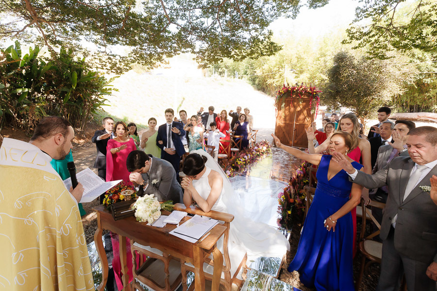 Mini Wedding sob o Jatobá no Restaurante Vila Paraíso em Campinas SP