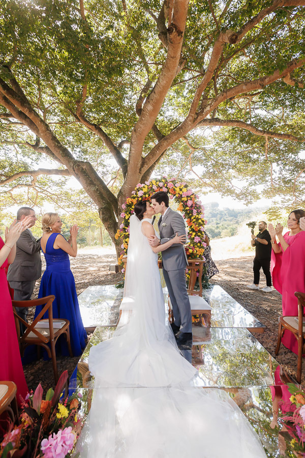 Mini Wedding sob o Jatobá no Restaurante Vila Paraíso em Campinas SP