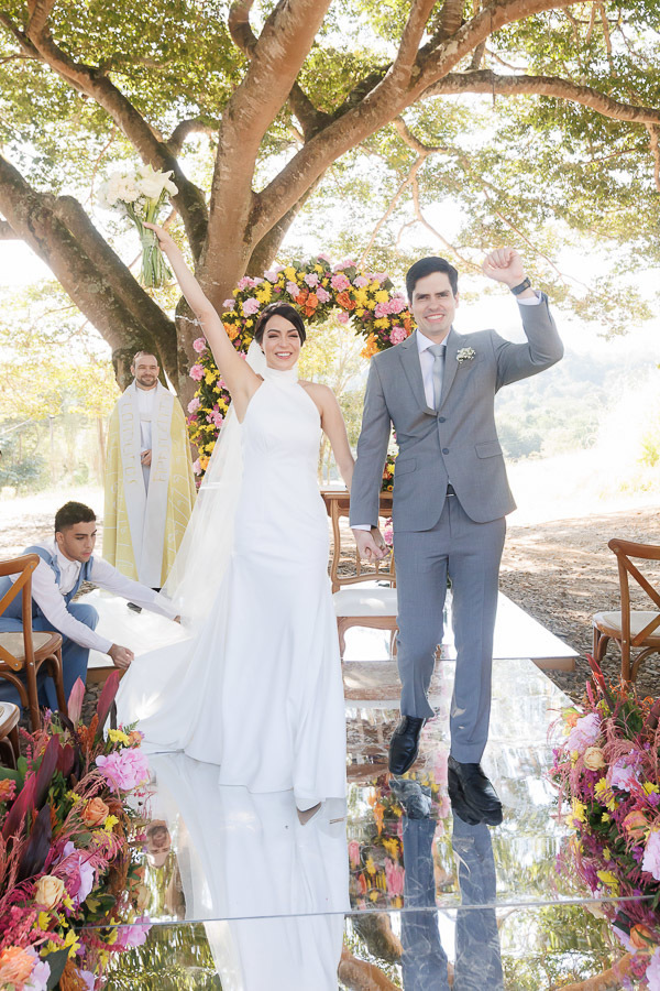 Mini Wedding sob o Jatobá no Restaurante Vila Paraíso em Campinas SP