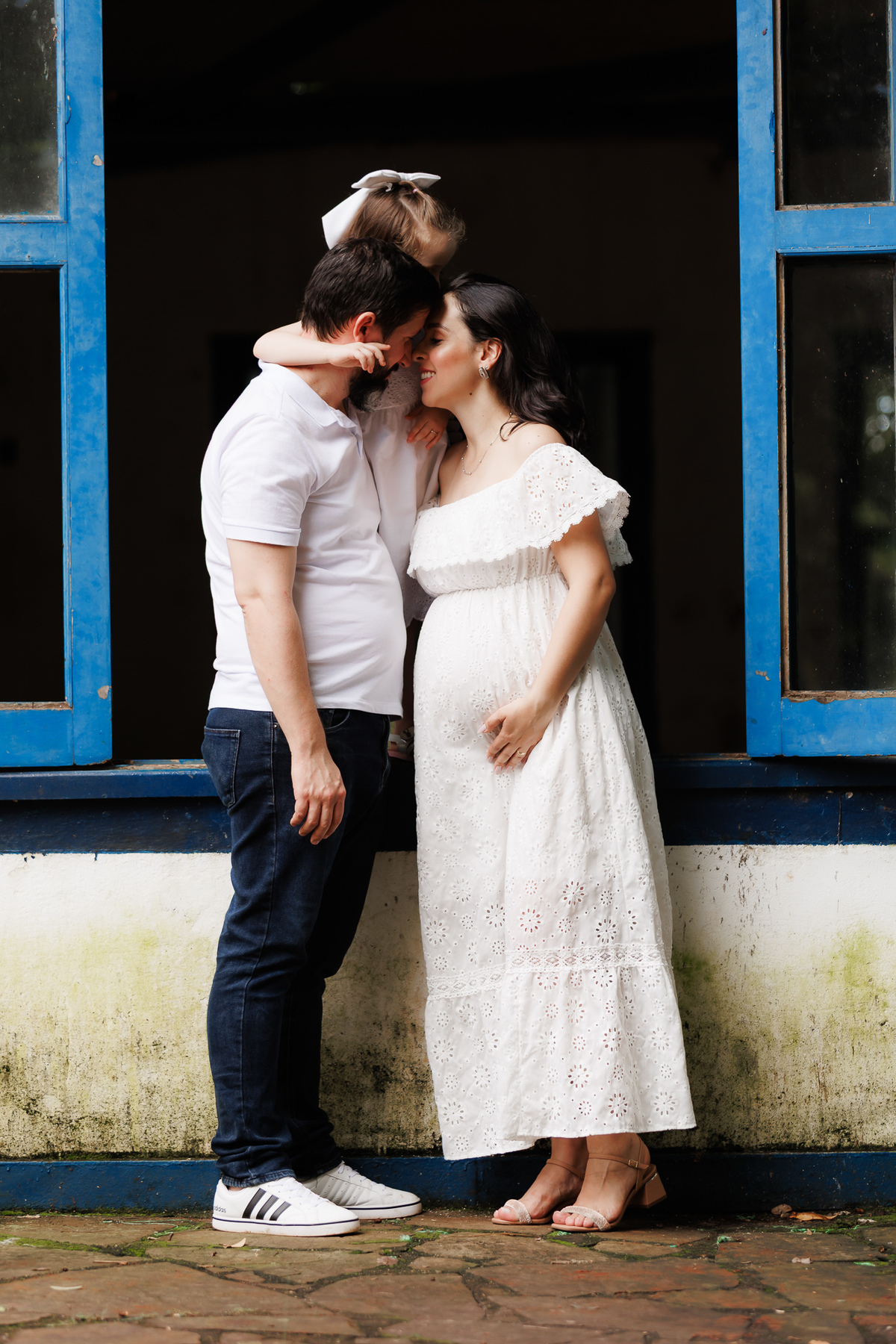 Família faz pose emocionante no ensaio gestante em Campinas