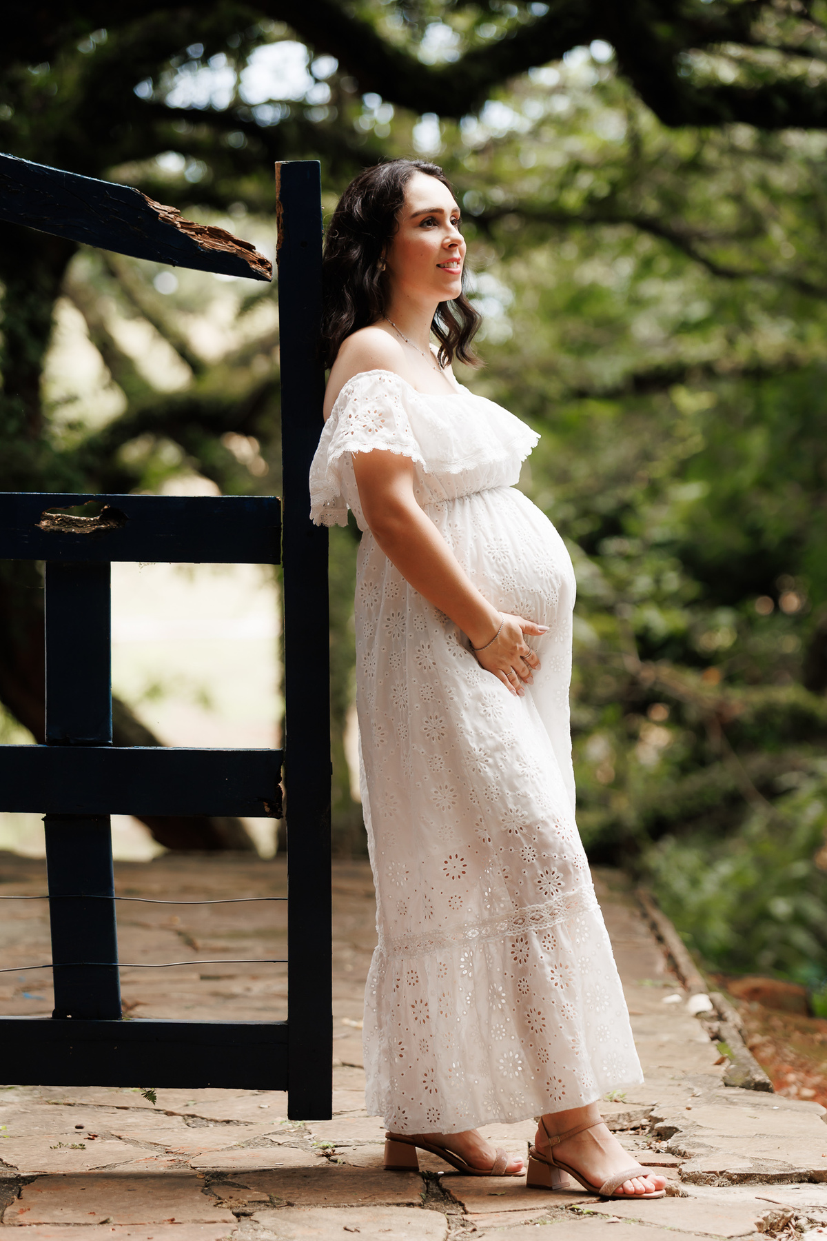 retrato de gestante no Parque Ecológico em Campinas SP