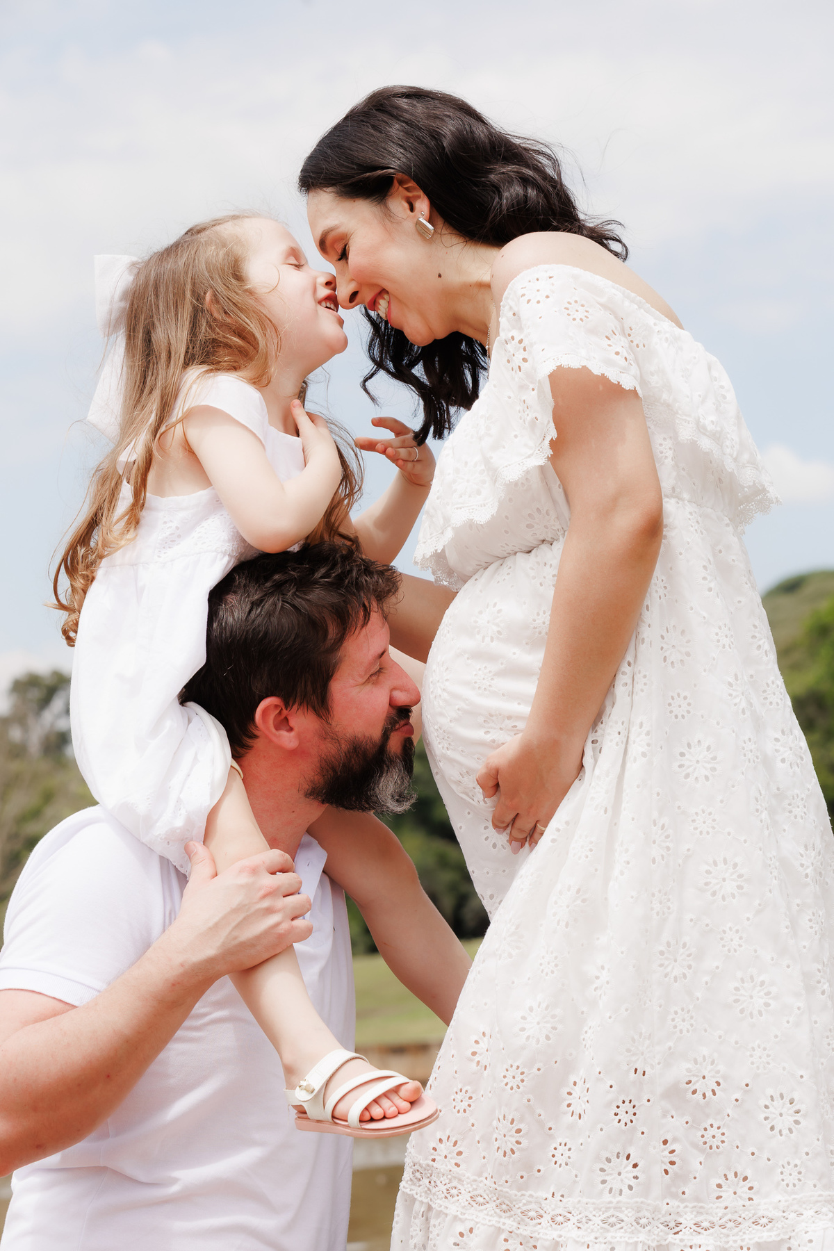 Família reunida para a foto final no Parque em Campinas