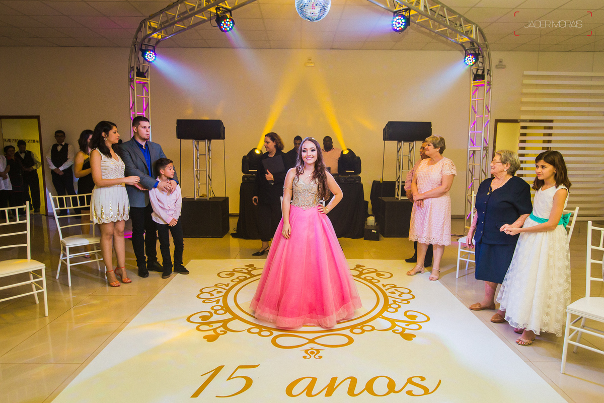 Fotografia de Aniversário Debutante Espaço Bazilia Couto Eventos Hortolandia SP 