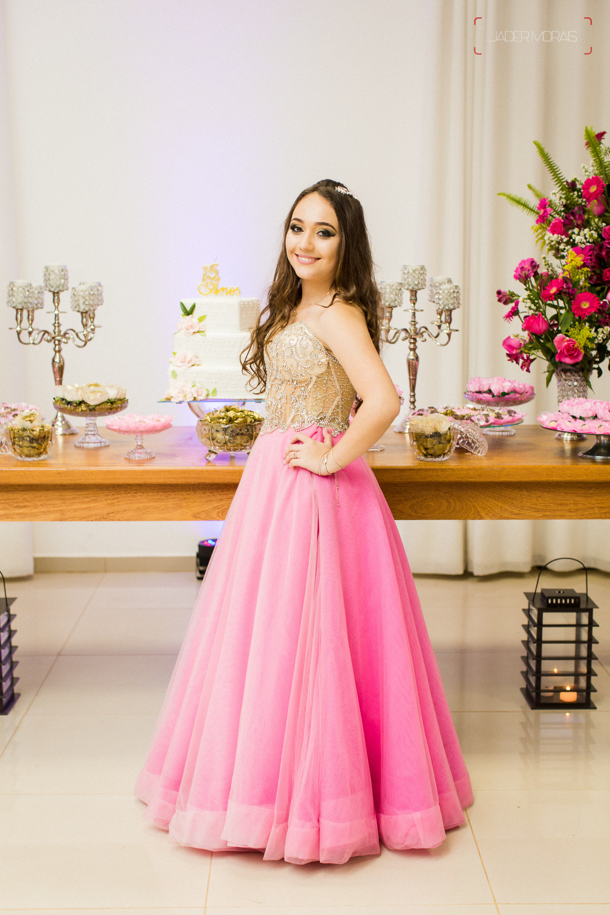 Fotografia de Aniversário Debutante Espaço Bazilia Couto Eventos Hortolandia SP 