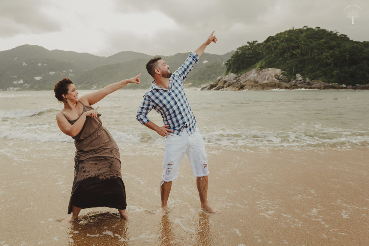 Ensaio de Casal Praia do Iporanga Guarujá SP