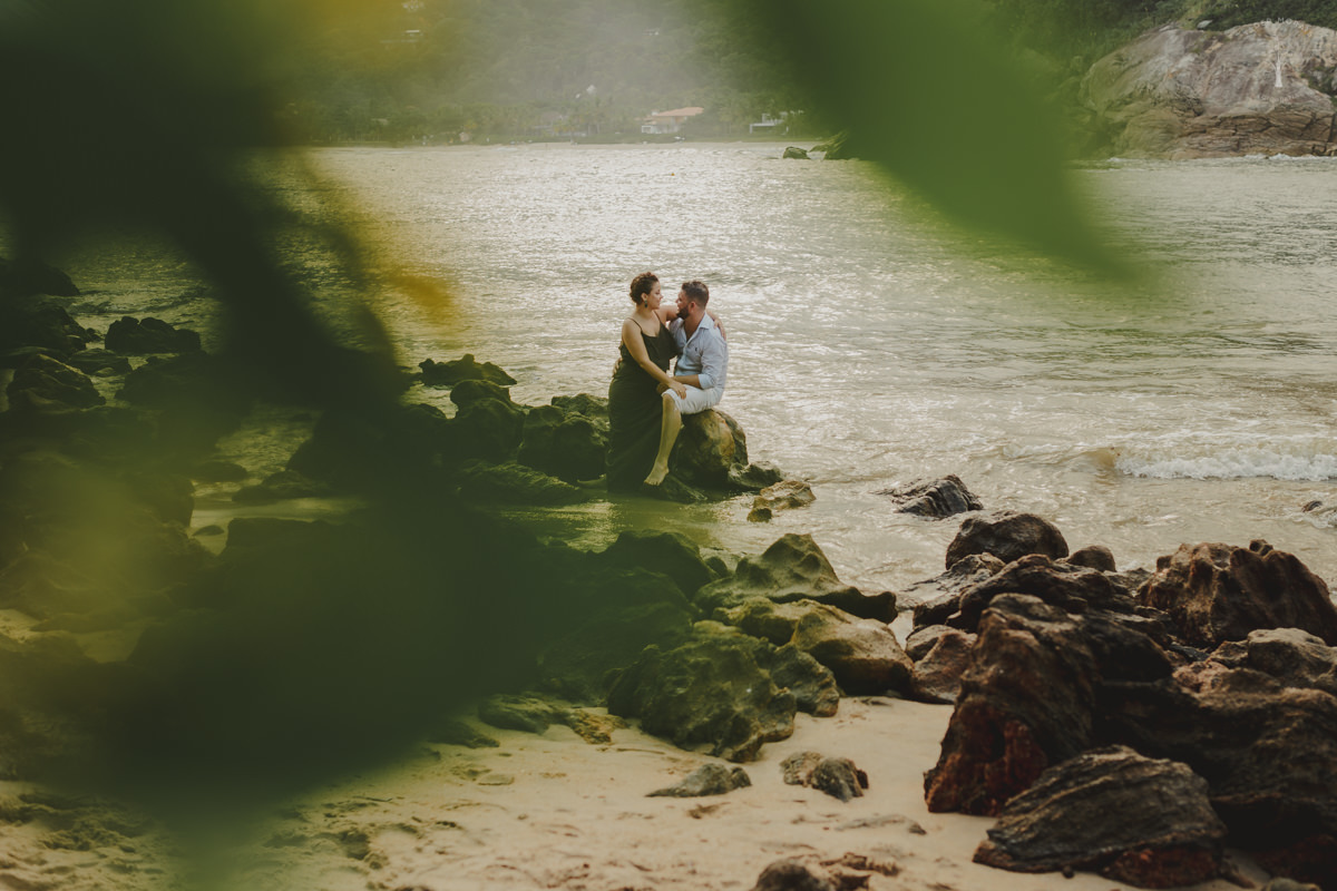 Ensaio de Casal Praia do Iporanga Guarujá SP