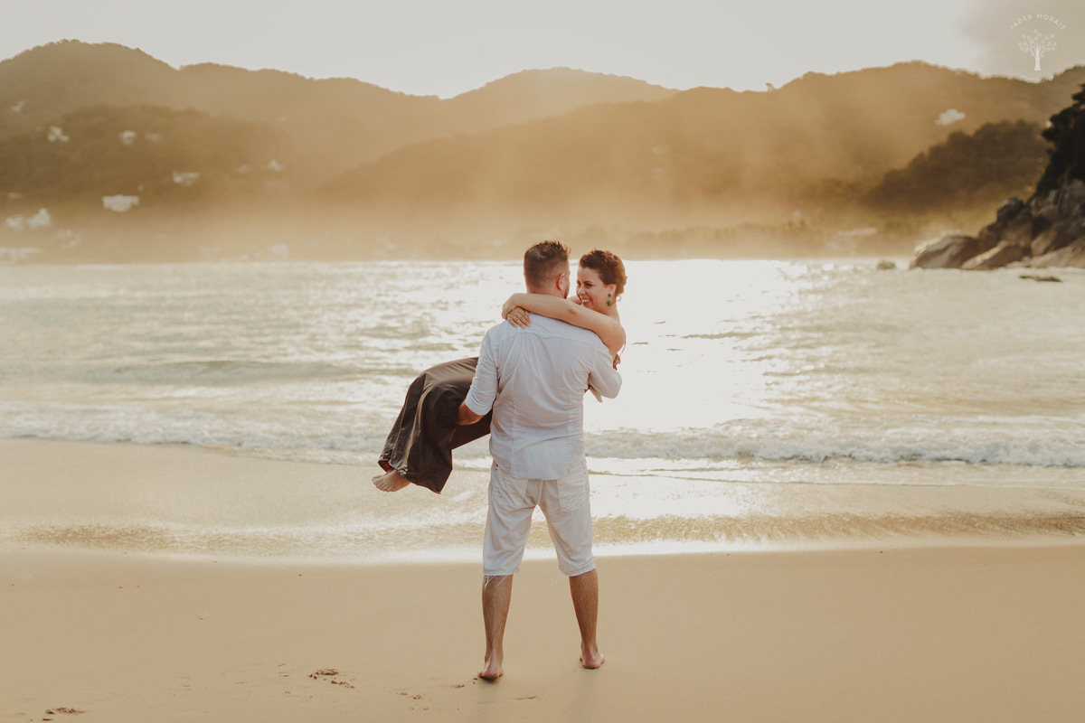 Ensaio de Casal Praia do Iporanga Guarujá SP