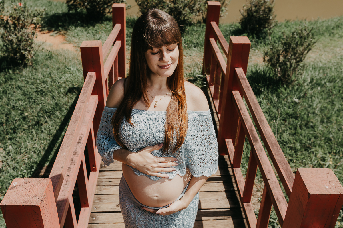 Fotografia de Gestante Praça dos Lagos Jaguariúna SP