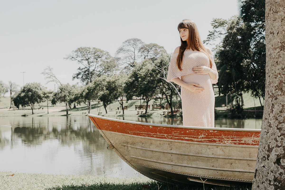 Fotografia de Gestante Praça dos Lagos Jaguariúna SP