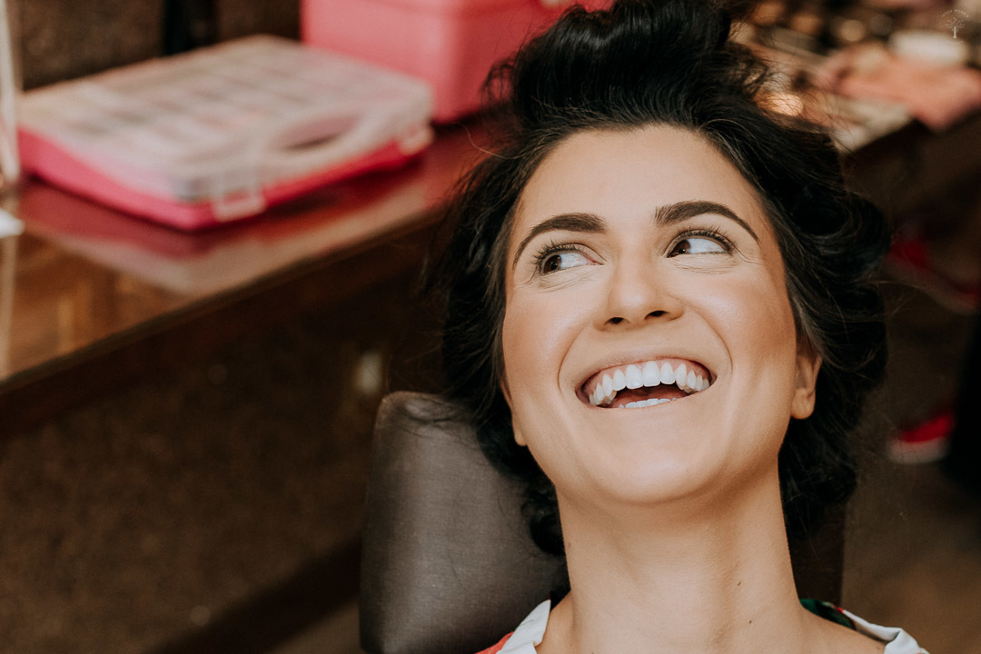 sorriso lindo da noiva andressa