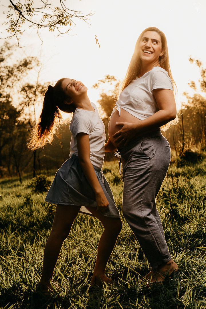 ensaio gestante por do sol campinas