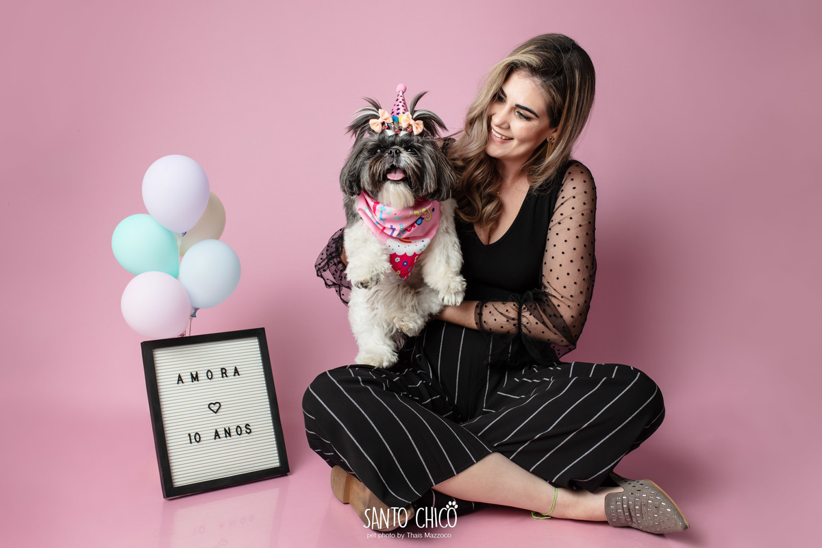 ensaio de familia - aniversario pet - fotografia - estudio - campinas - comemoracao - pet idoso