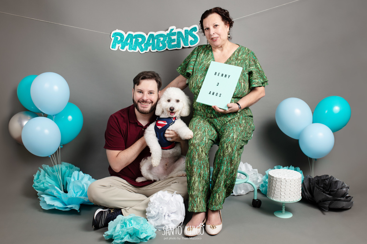 ensaio fotografia - aniversario pet - smash the cake - cake smash - benny o poodle