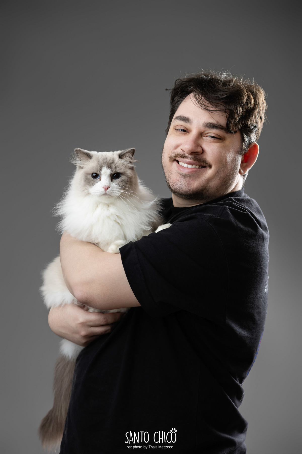 familia com pet, gatos, ragdoll, felinos, ensaio pet, estudio pet, campinas, thais mazzoco