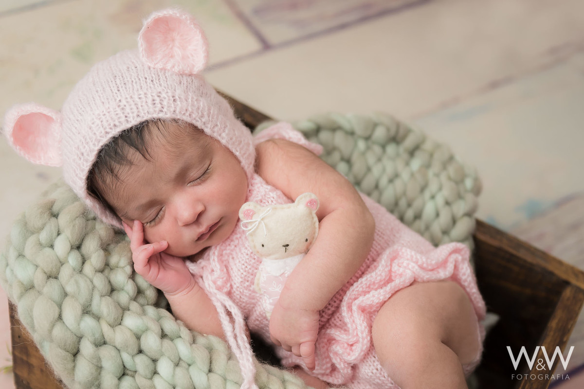 newborn  menina rosa são paulo estudio wewfotografia