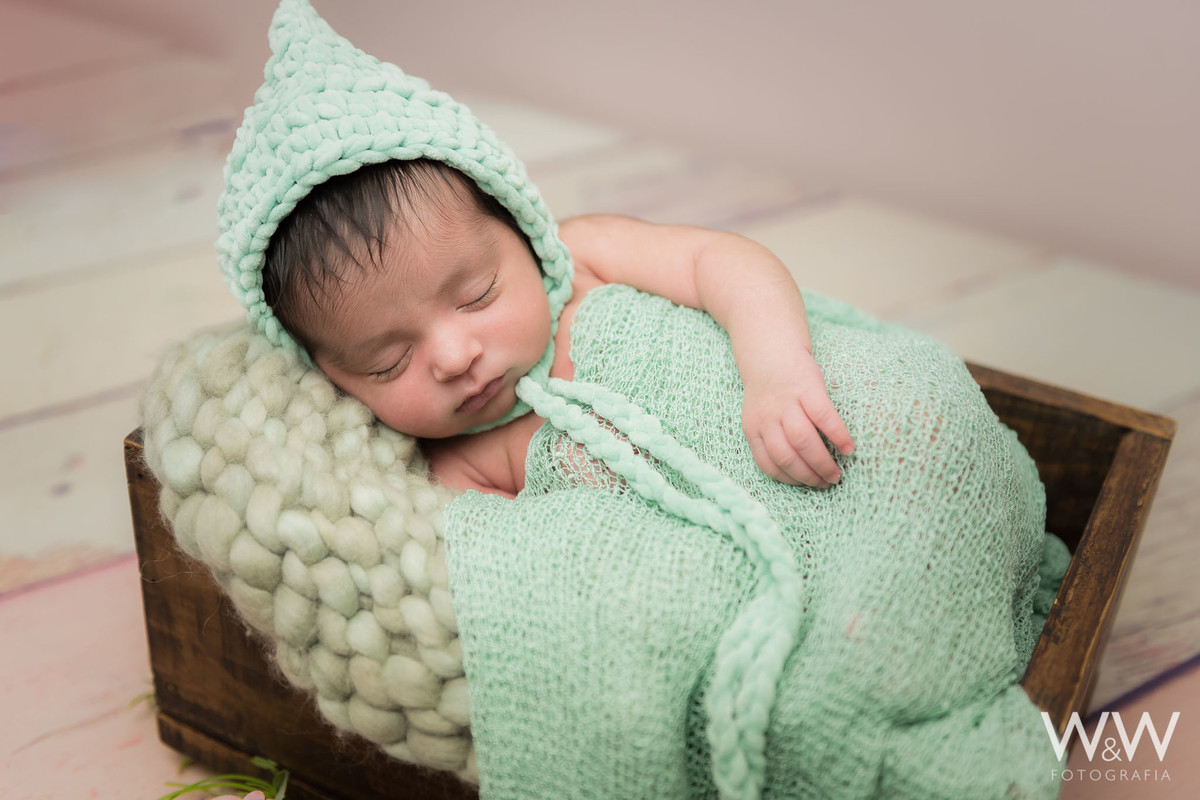 newborn  menina verde são paulo estudio wewfotografia