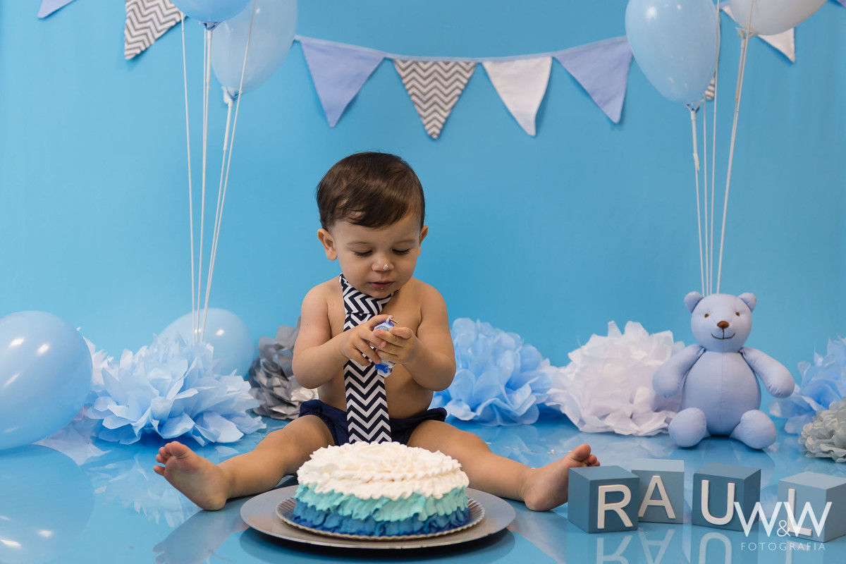 ensaio cake smash wewfotografia est&uacute;dio s&atilde;o paulo azul