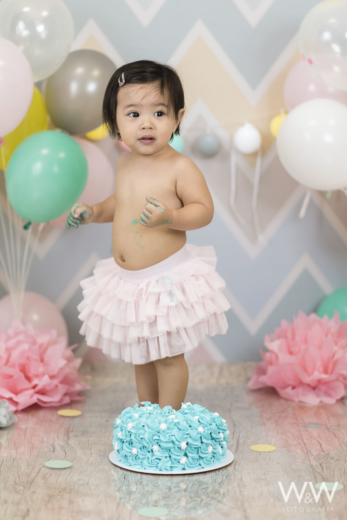 smash the cake menina maya são paulo estúdio ensaio de 1 ano wewfoto