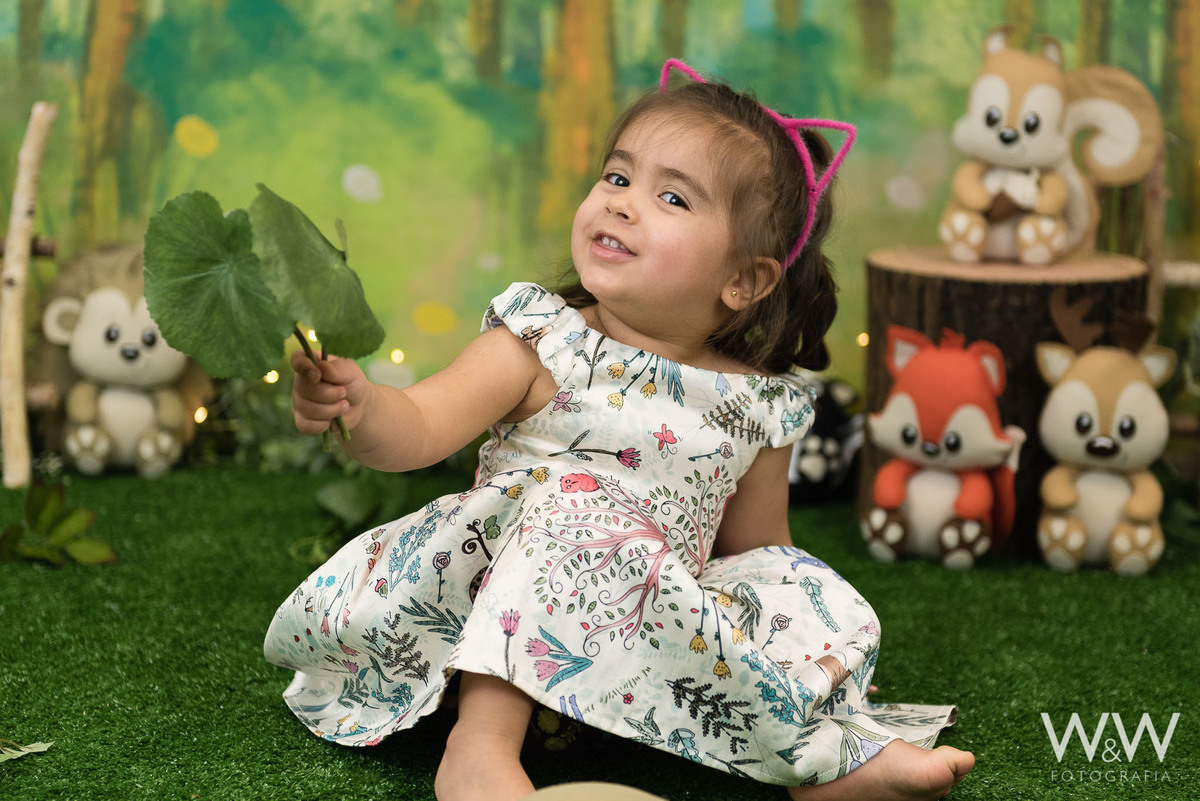 ensaio temático floresta bichinhos animais bosque estúdio wewfotografia