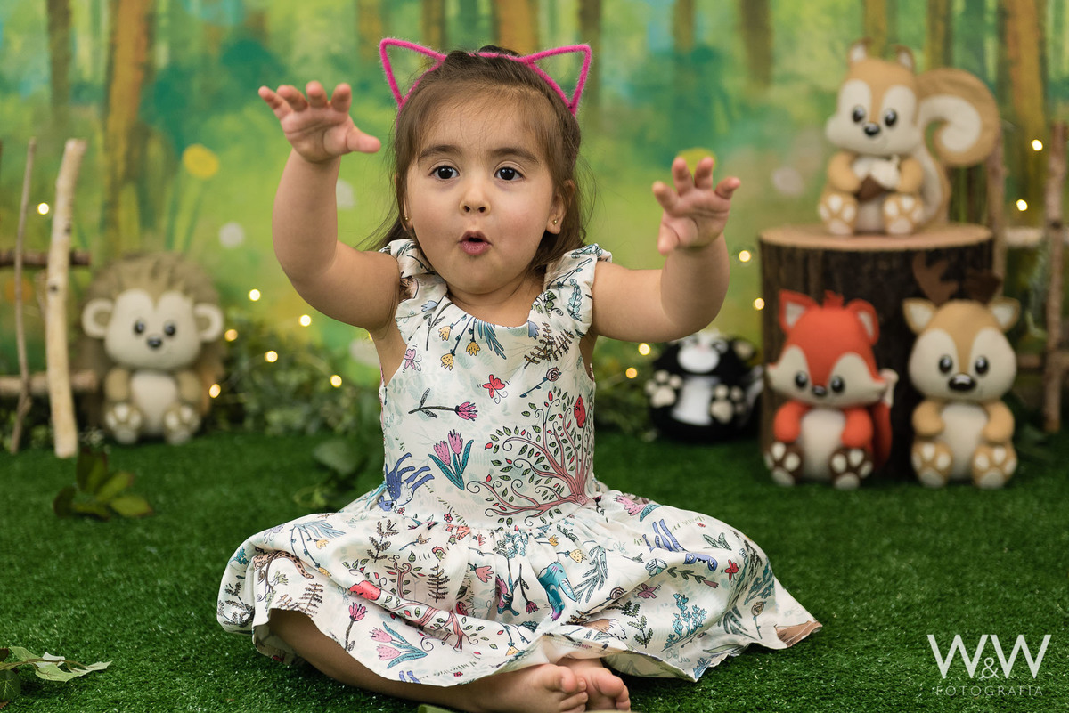 ensaio temático floresta bichinhos animais bosque estúdio wewfotografia