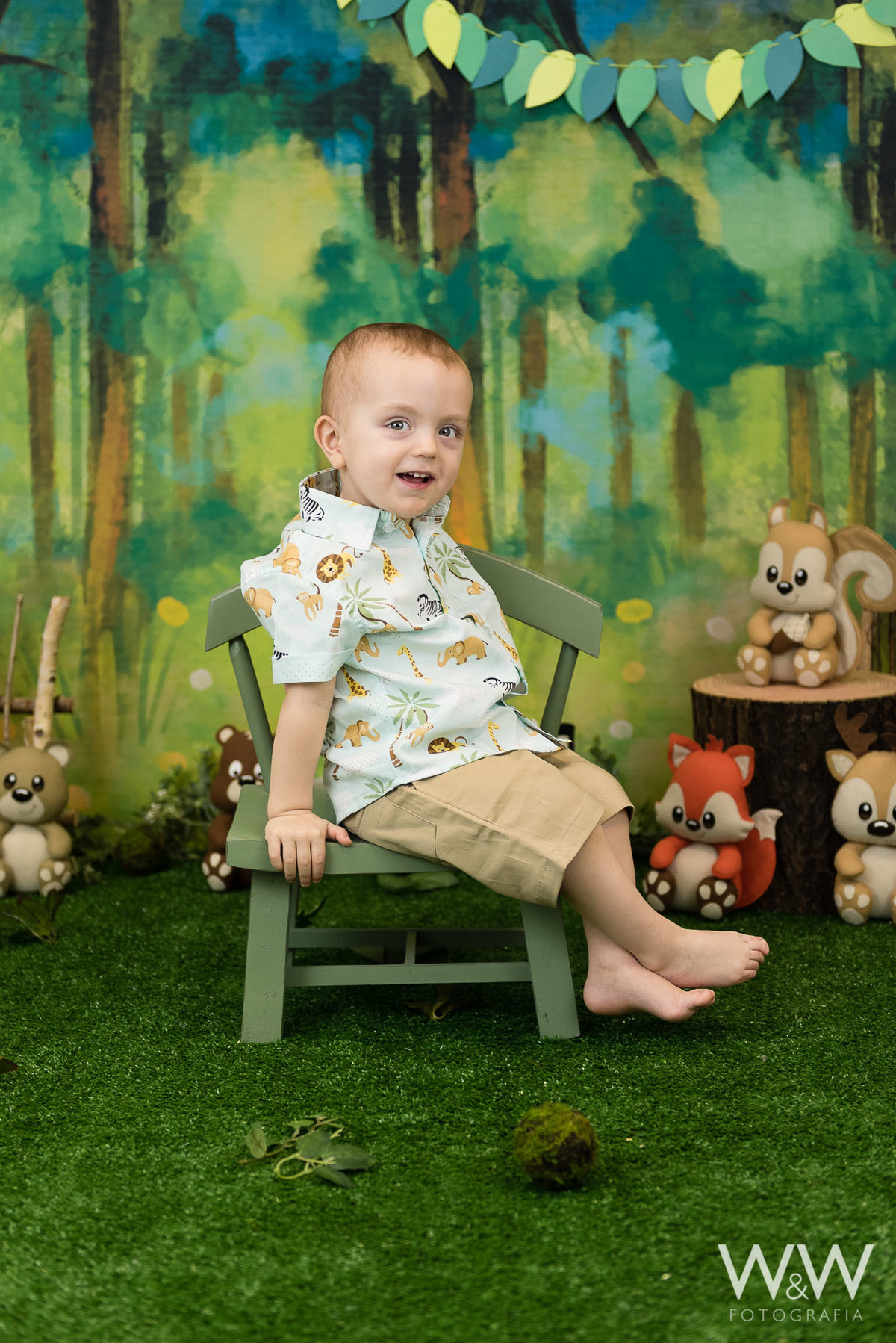 ensaio temático floresta bichinhos animais bosque estúdio 