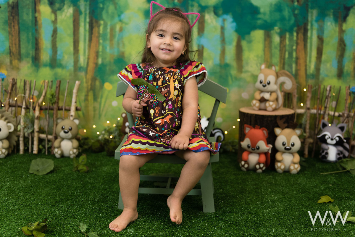 ensaio temático floresta bichinhos animais bosque estúdio wewfotografia