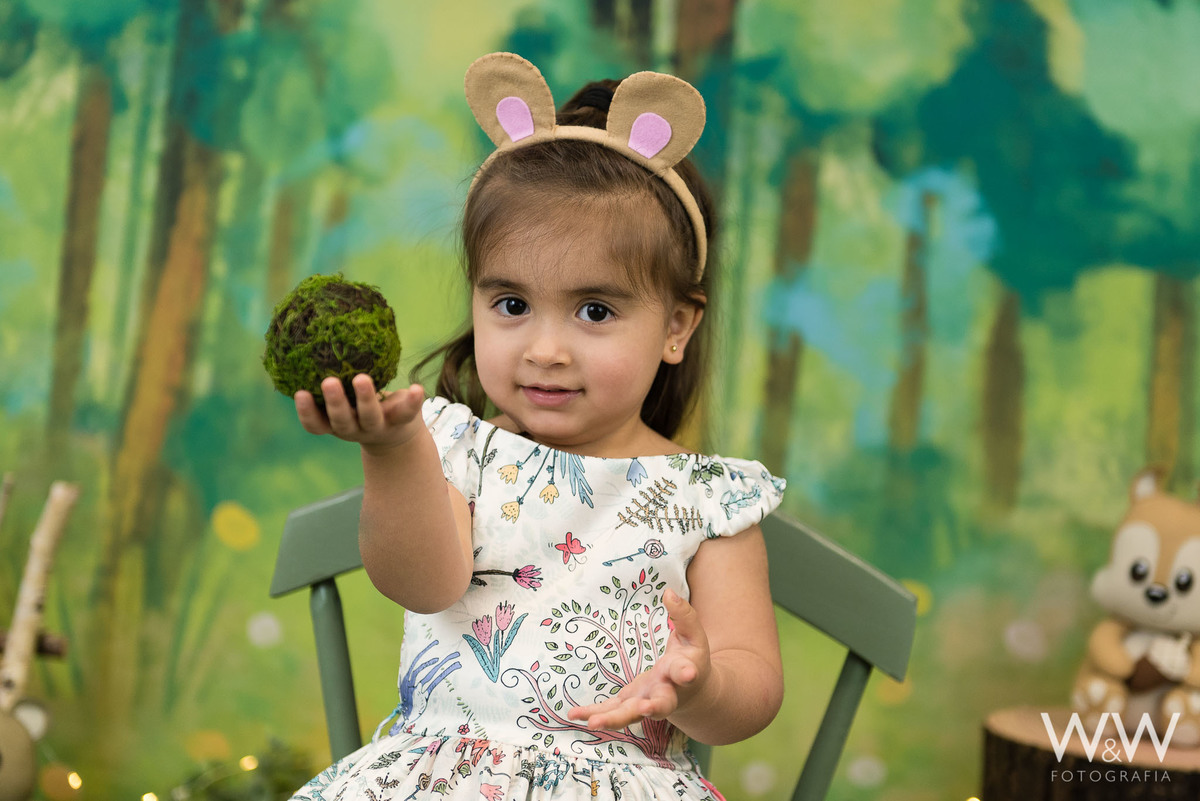 ensaio temático floresta bichinhos animais bosque estúdio wewfotografia
