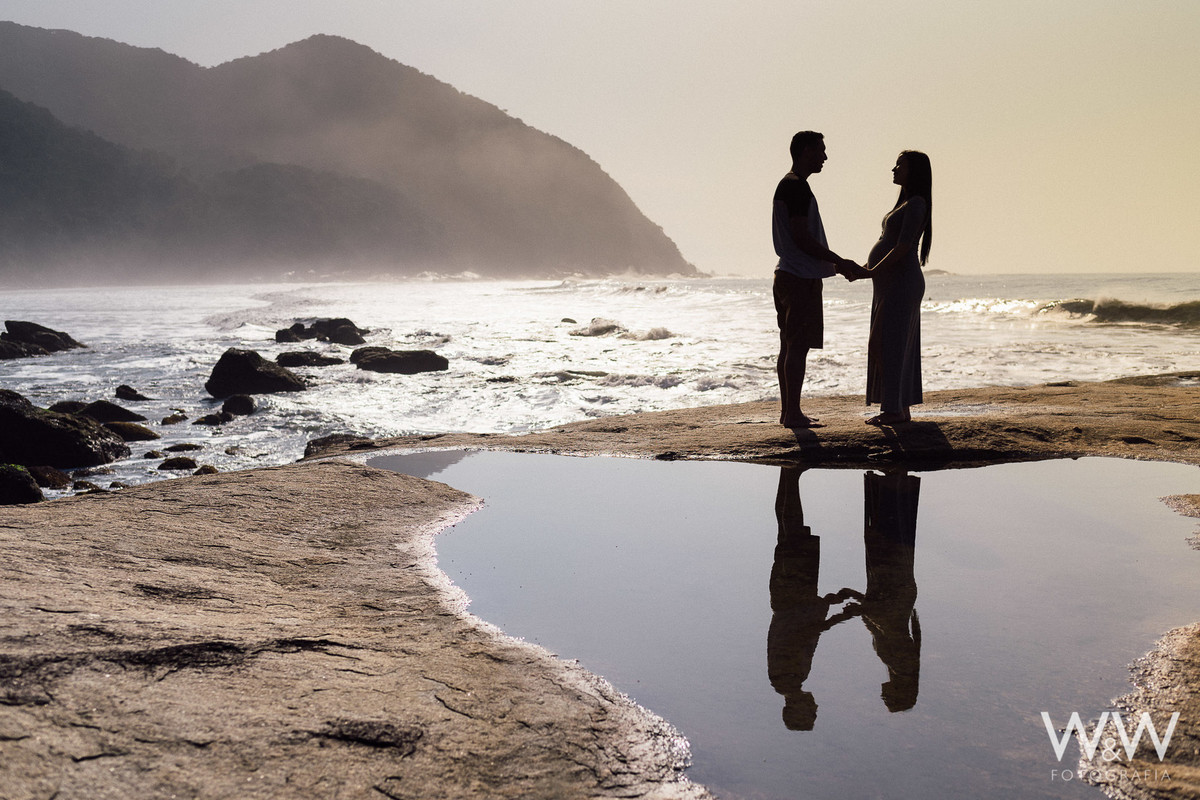 ensaio gestante gestacao casal praia iporanga guaruja sao paulo sp