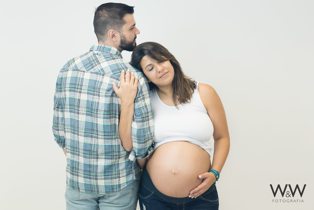 ensaio gestante estúdio são paulo wew fotografia neutro natural