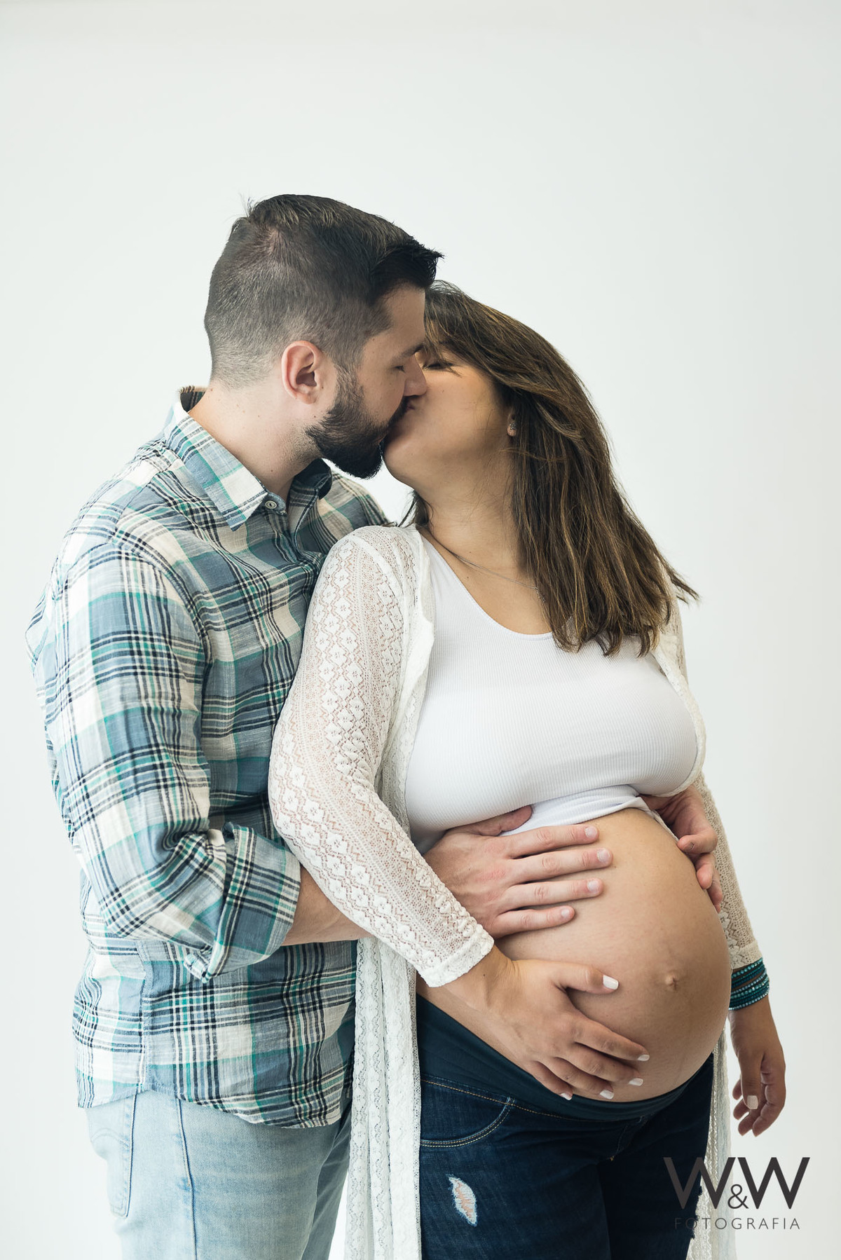 ensaio gestante estúdio são paulo wew fotografia neutro natural