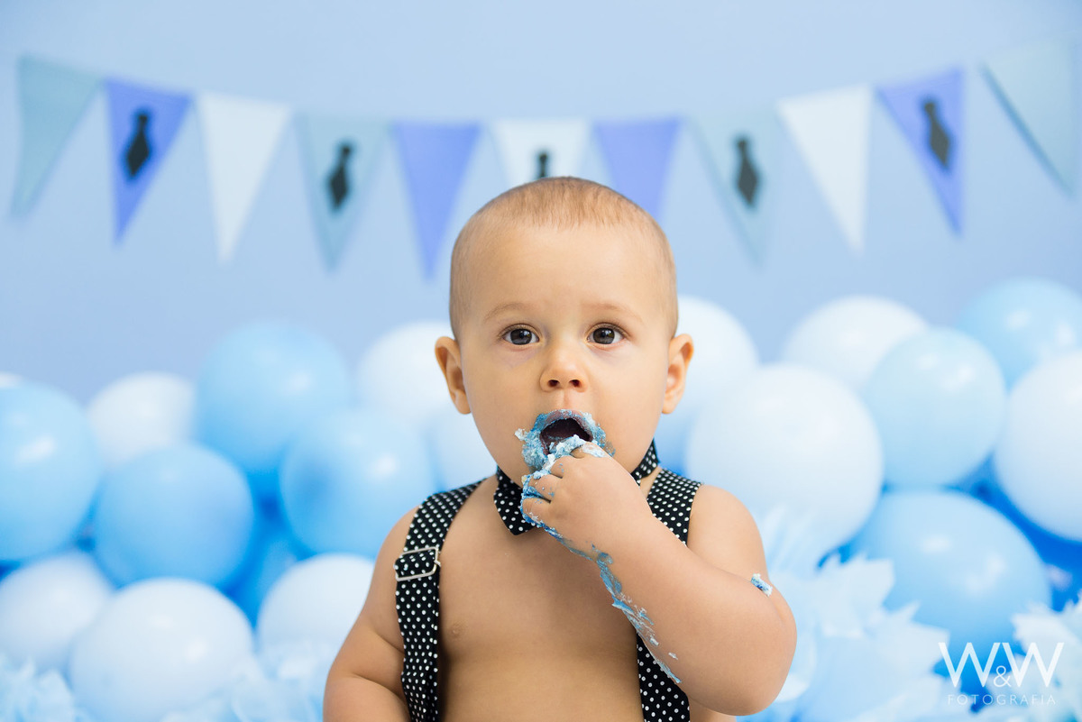 ensaio smash the cake poderoso chefinho estúdio wewfotografia são paulo chácara santo antonio menino azul