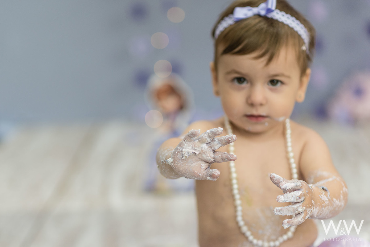 cake smash princesa sofia estúdio são paulo wewfotografia chácara santo antonio lilás