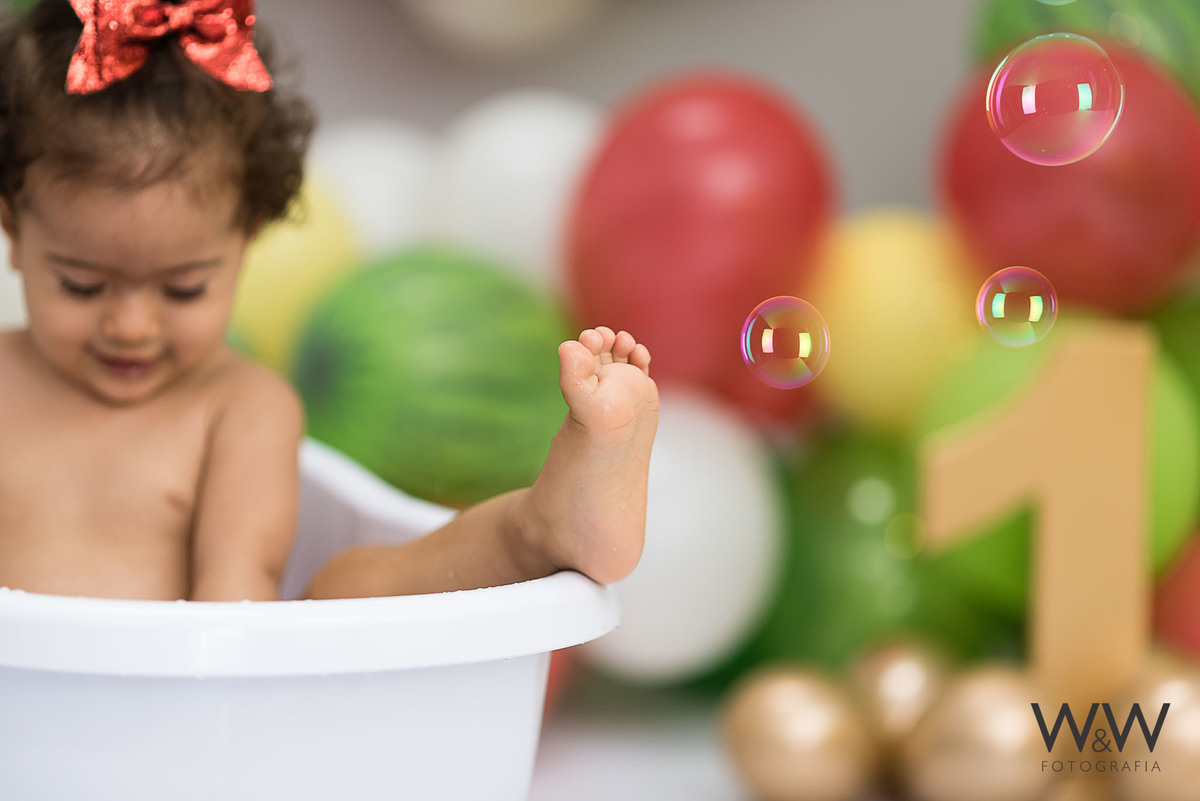 ensaio fruitsmash menina estúdio wewfotografia bolo melancia smashthefruit