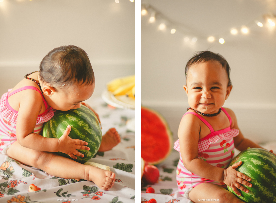 smash the fruit ensaio infatil primeiro ano elisa life fotografia espontanea beijo na melancia
