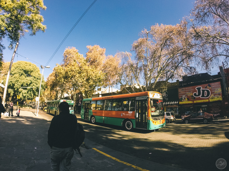 Mendoza Argentina Vini e Bete Life Fotografia Destination Photographer Fotografia espontânea ônibus arvores frio inverno