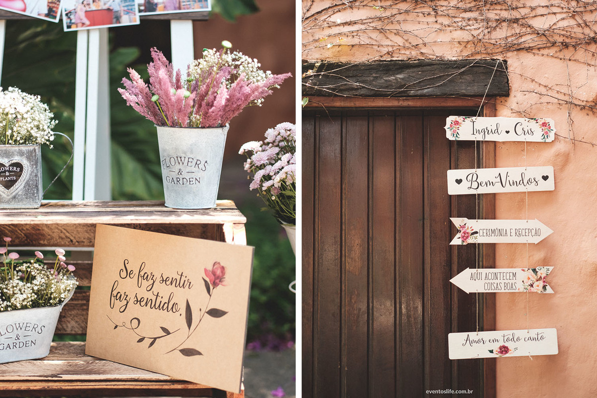 Casamento Ingrid e Cri Life Fotografia Capolino Sorocaba Mini Wedding Fotografia espontânea Documental Alex Oliveira Cyndi Omoto Case de dia wedding decor decoração câmeras analógicas plaquinhas vaso de flor vintage