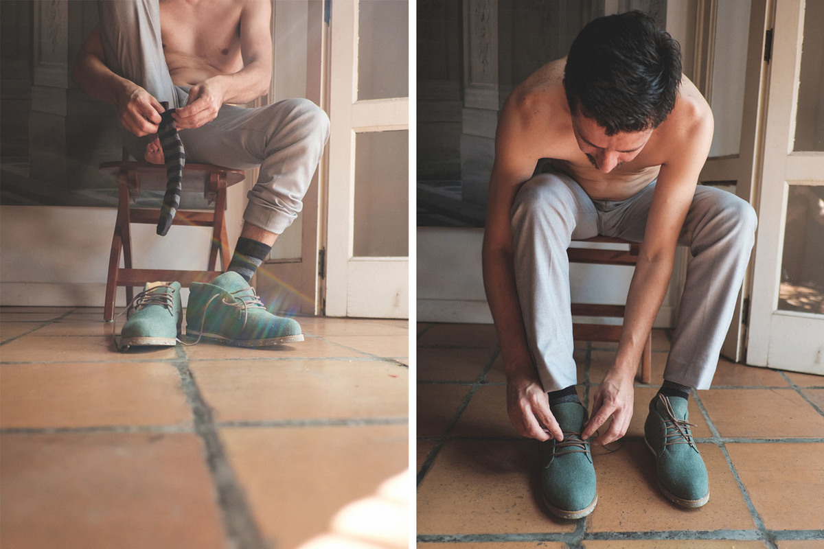 Casamento Ingrid e Cri Life Fotografia Capolino Sorocaba Mini Wedding Fotografia espontânea Documental Alex Oliveira Cyndi Omoto Case de Dia making of groom noivo se vestindo sapato insecta shoes