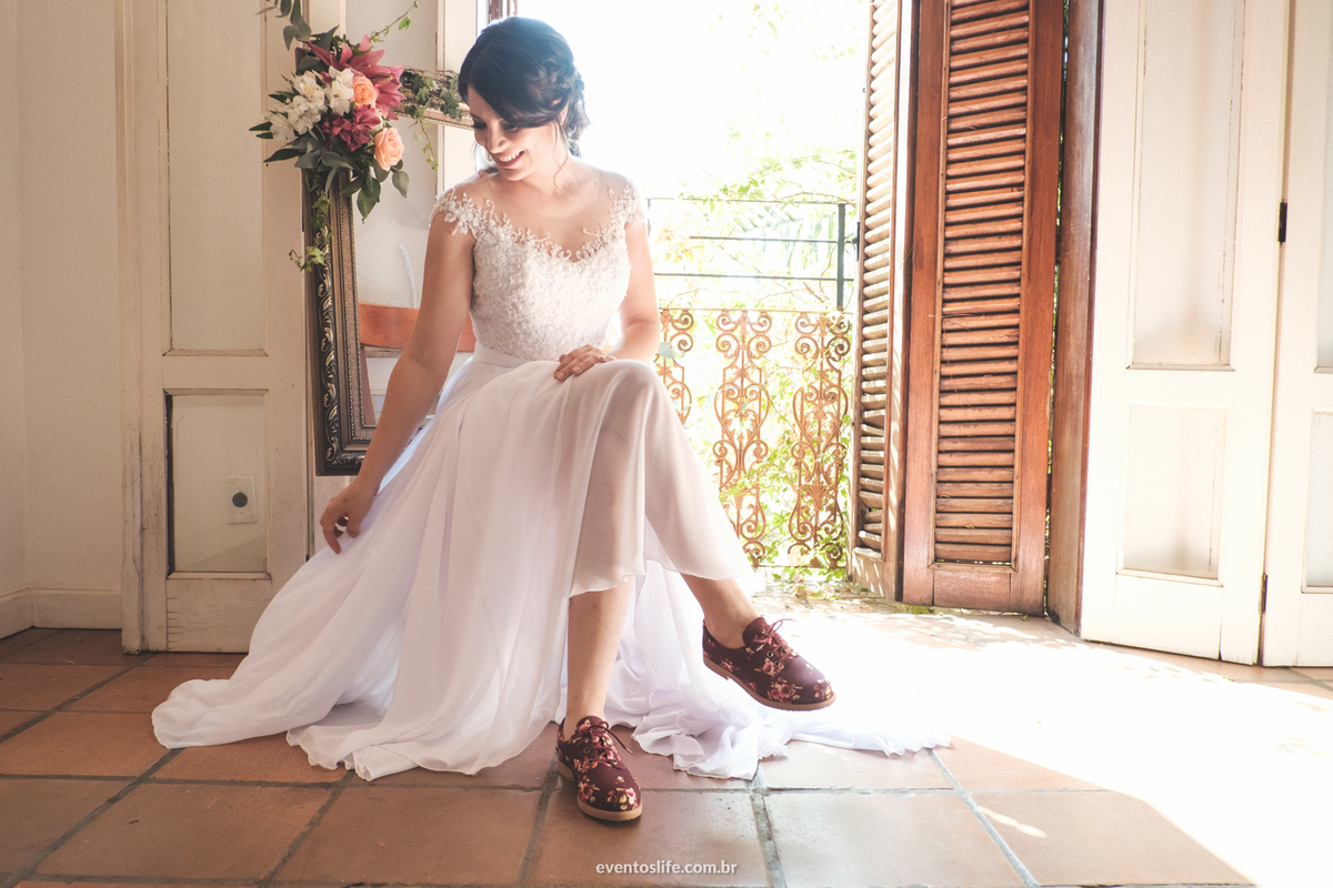 Casamento Ingrid e Cri Life Fotografia Capolino Sorocaba Mini Wedding Fotografia espontânea Documental Alex Oliveira Cyndi Omoto Case de Dia Vestida de noiva insecta shoes be bride