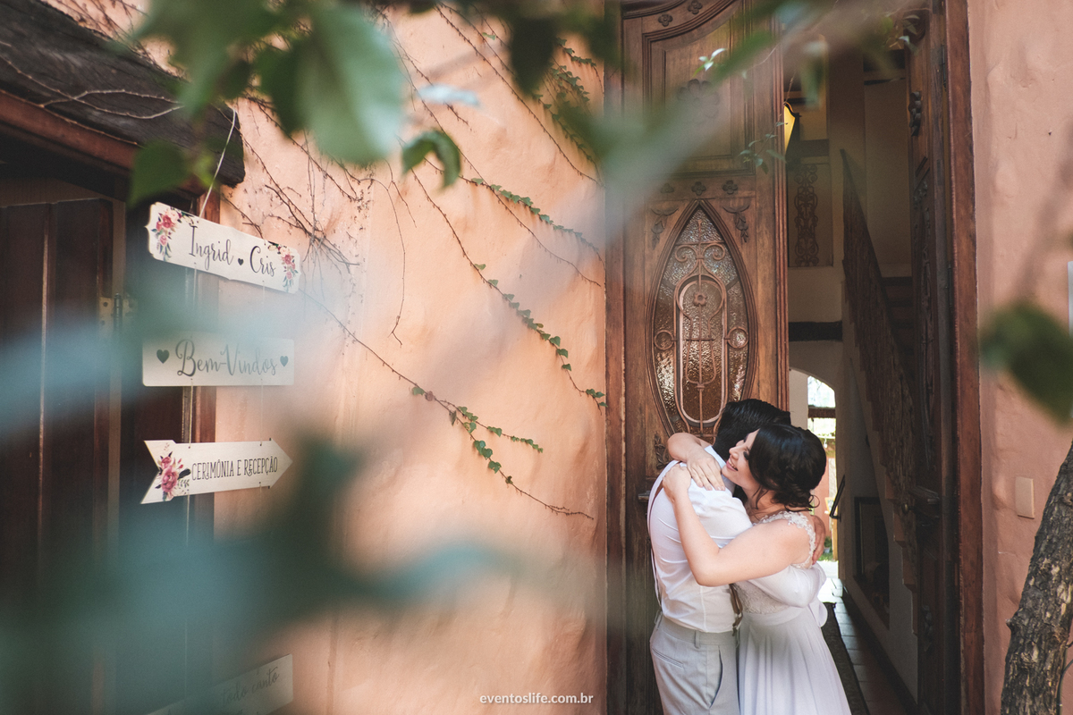 Casamento Ingrid e Cri Life Fotografia Capolino Sorocaba Mini Wedding Fotografia espontânea Documental Alex Oliveira Cyndi Omoto Case de Dia First look noivos se vendo antes da cerimônia