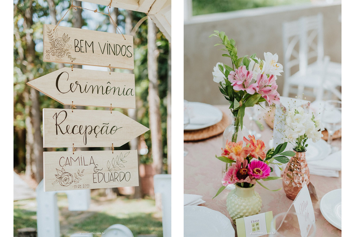 Life Fotografia, Fotografia de Casamento, Mini Wedding, Sorocaba, Corrente dos Sonhos, Chácara da Figueira, Quintal Flores, Leila Savioli, Supreenda, Decoração, Em Busca do Buquê, Camila e Eduardo, Plaquinhas, Lettering, Arranjos, Flores silvestres