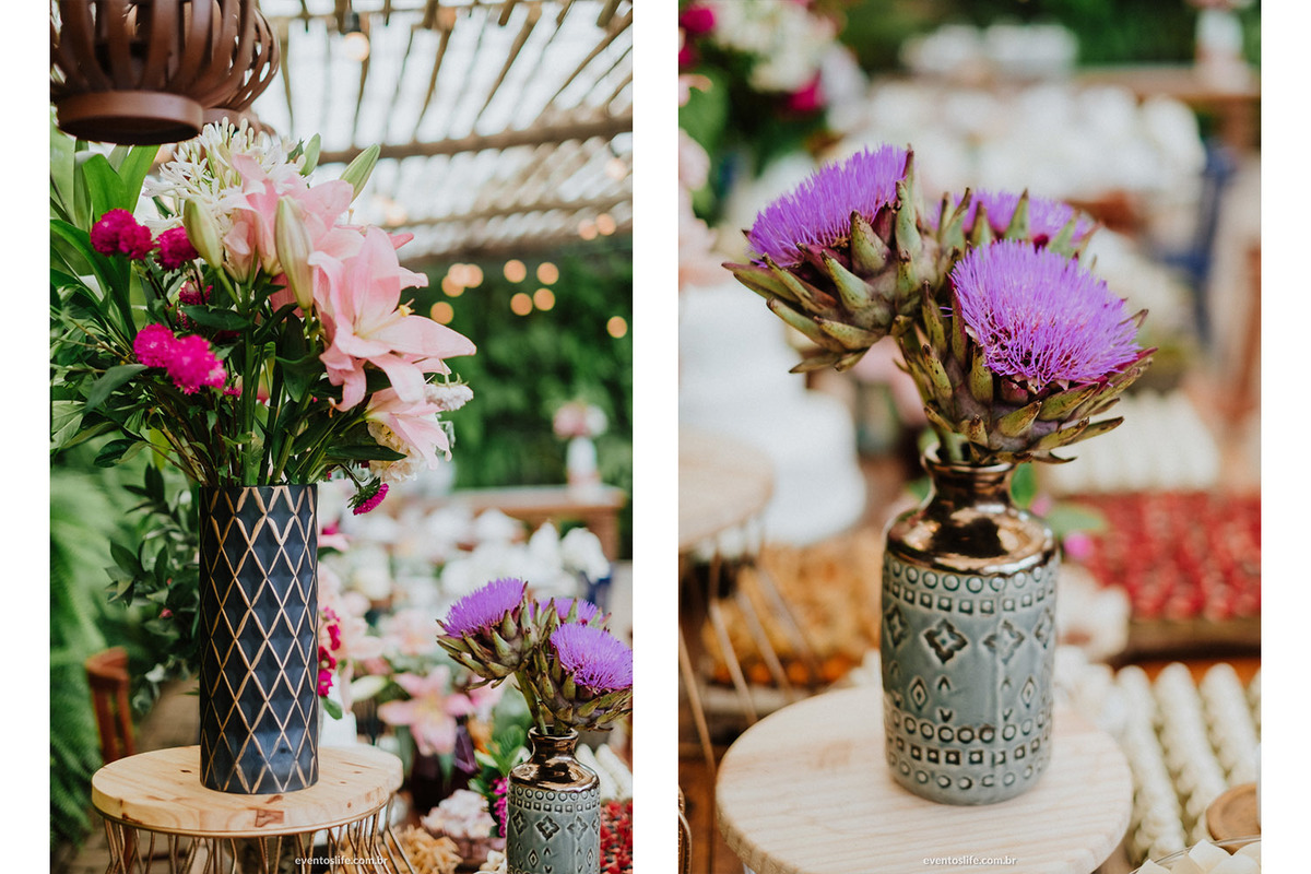 Fotografia de Casamento Sorocaba, São Paulo, Julianne e Osório, Life Fotografia, Hukka Garden, Mini Wedding, Mini Casamento, Vasos, Vaso lindo, Flor de Alcachofra, Flores exóticas, Decoração de casamento, Casamento moderno, Tendência, Luzinhas